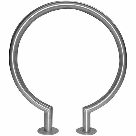 WAUSAU TILE 26'' Surface Mount Stainless Steel Circular Bike Rack 676MF9048